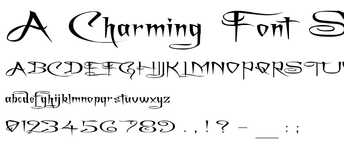A Charming Font Superexpanded police